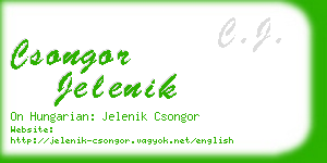 csongor jelenik business card